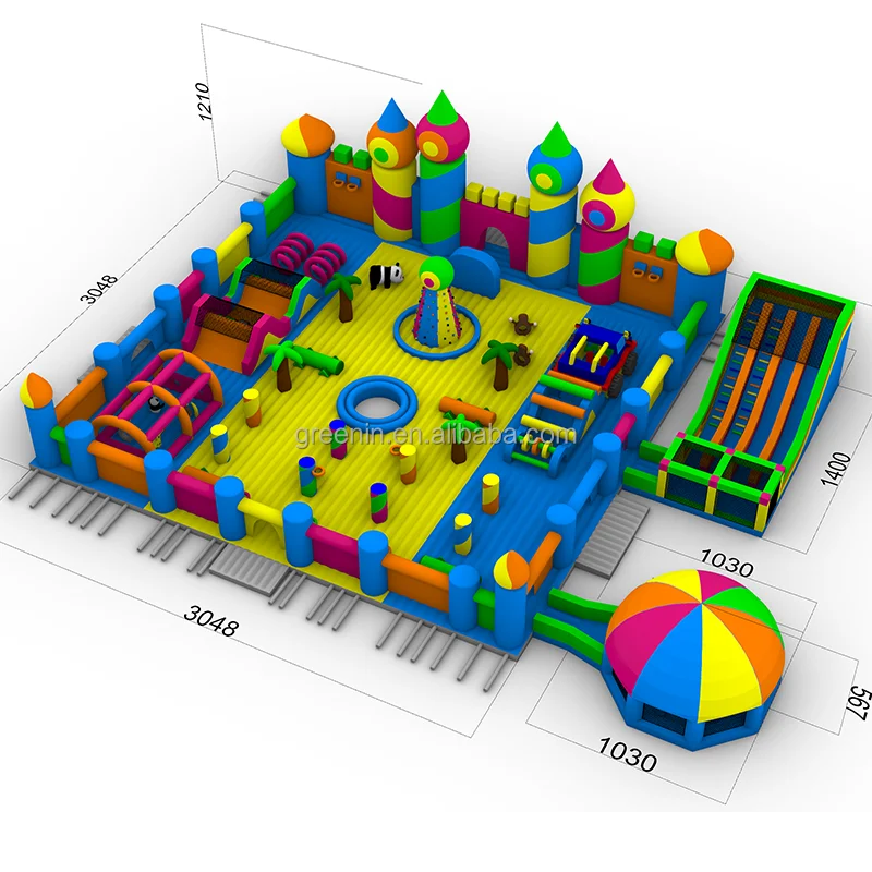 Big Bounce America Adult Inflatable Bouncer and Amusement Park Devices Slide Sports Amusement Theme Park