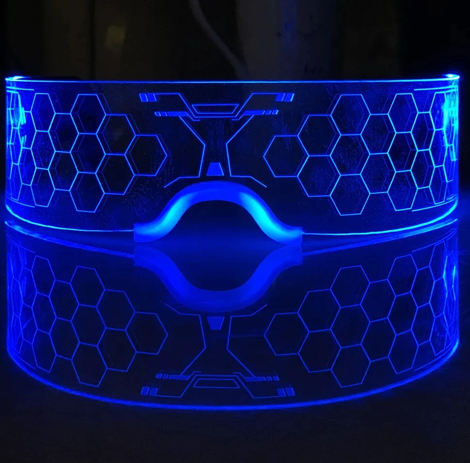 Hot Sale LED Luminous Glasses Electronic Visor Light Up Glasses Creative Technology Luminous Party LED Glasses Future 7 Colors