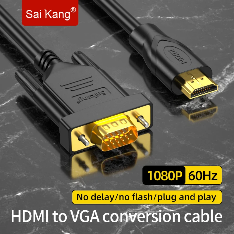 China Factory Price High  Quality  High Definition Conversion Micro Male to Male Hdtv To Vga Cable Supporting 3d 1080p 60hz