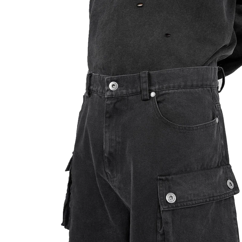 Custom Baggy Cargo Pants Men 100% Cotton Twill Fabric Heavy Duty Cargo Pants Men