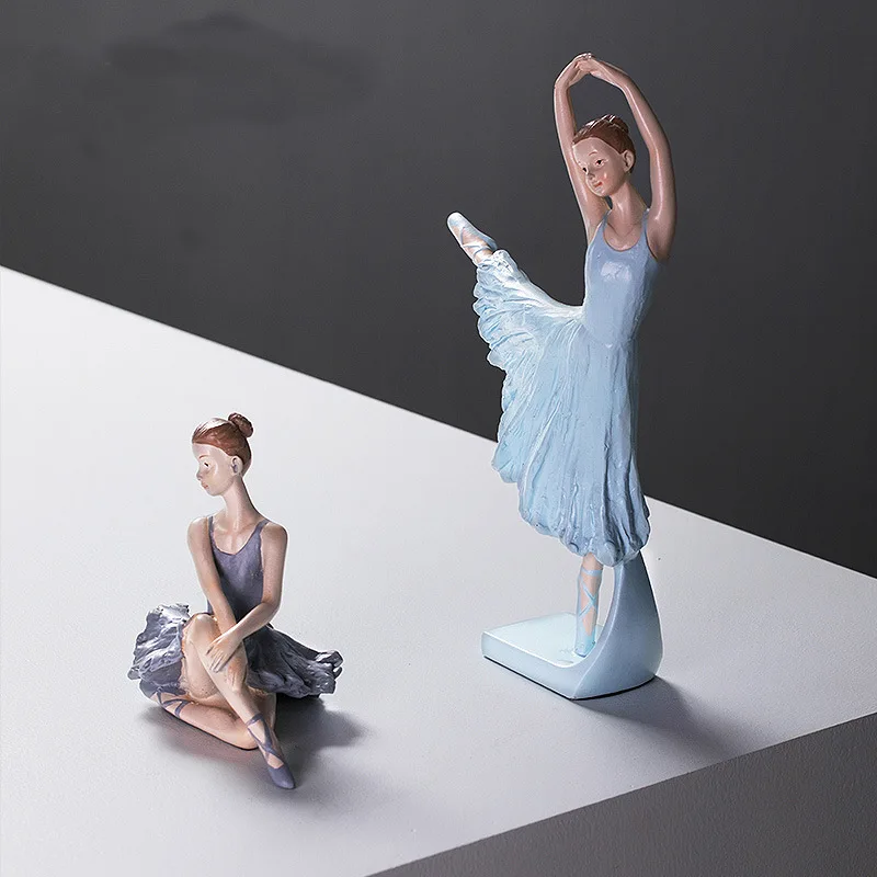 Hot Modern Simple Resin Ballet Girl Sculpture Crafts Gift Ballet Girl Sculpture Home Decorations Wholesale Customization