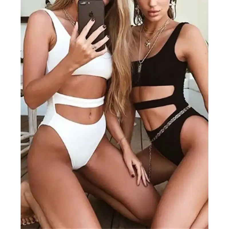 2024 Guangzhou Pravite Labels Mujer One Piece Swimwear Sexy Girl Hot Bikini Swimsuits