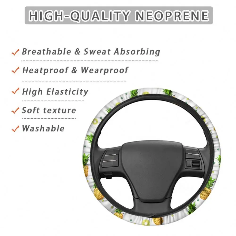 Wholesale Customized Your own Design Sublimation Print Car Steering Wheel Covers neoprene Auto Steering Wheel Covers Universal