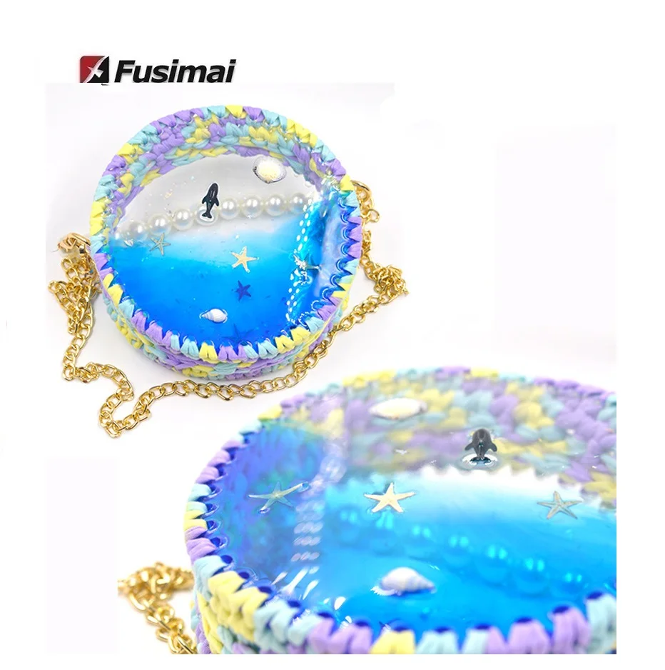 Diy Handbag Mould Cat Circular Heart-Shaped Woven Bag Resin Silicone Mold