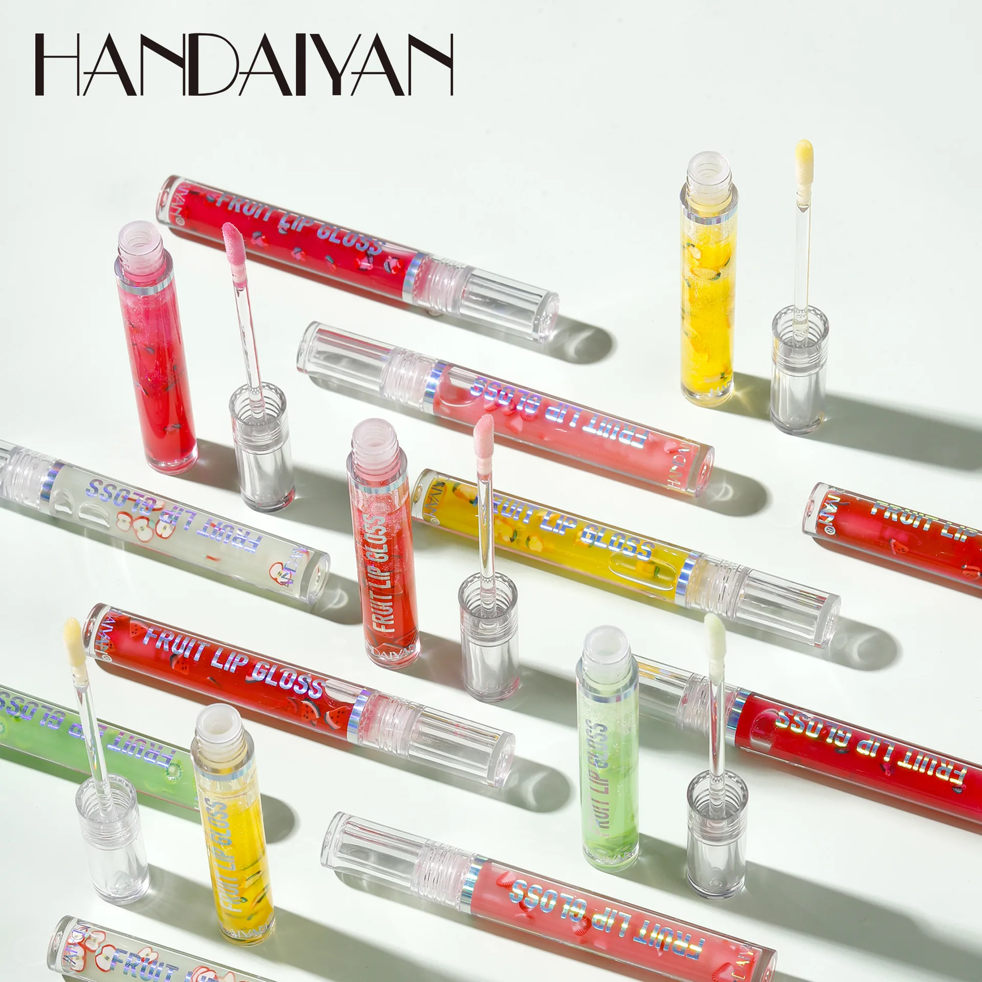 6-color fruit liquid lip oil, hydrating and moisturizing lip glaze, fading lip lines and preventing dry and cracked lip gloss