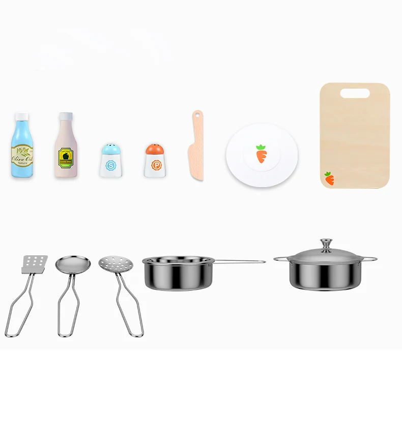 Children Simulation Kitchen Toy Pretend Play Preschool Kitchen Cooking Sets For Birthday Gifts