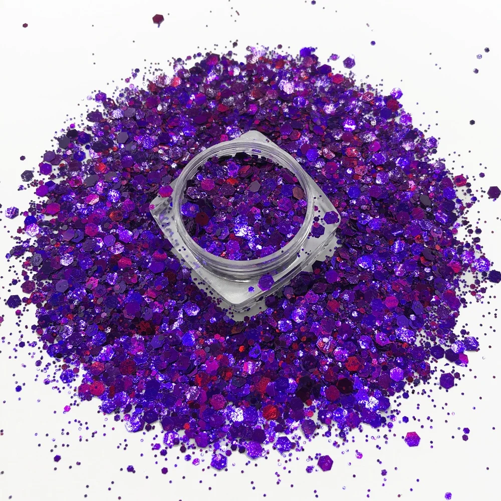 Manufacturer PET Color Shifting Polyester Chameleon Chunky Fine color changing Glitter