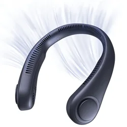 Huabao personal fan mini portable neck leafless hanging neck fan 4000mah wearable fan neck