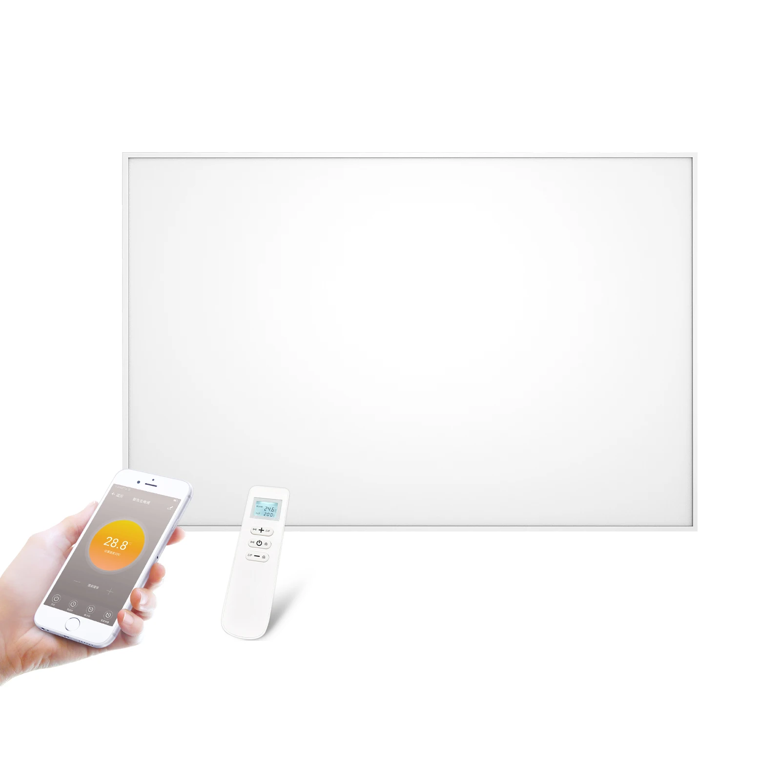 Smart WIFI control wall mount carbon crystal infrared heater radiant heat panel