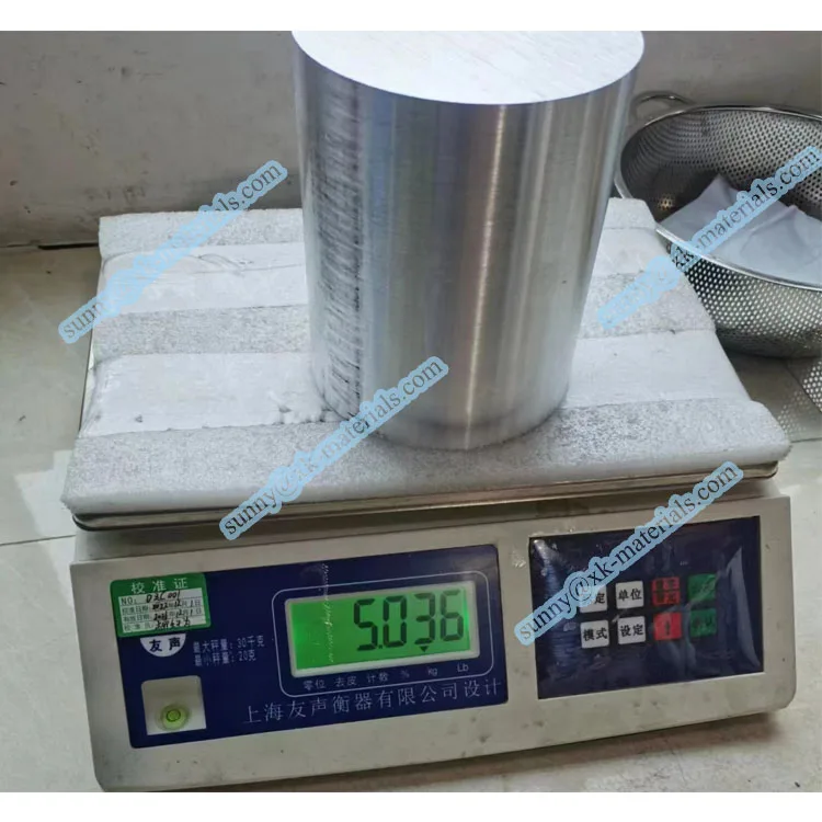 Factory price 99.99% Pure aluminum Ingot Lump metal Al Aluminum Round Bar customize size