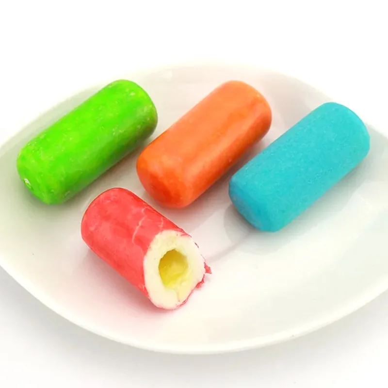 Fruit Flavours Sandwich Chewing Gum Wholesale Candy Bubble Gum Gummy Sweet For Kids