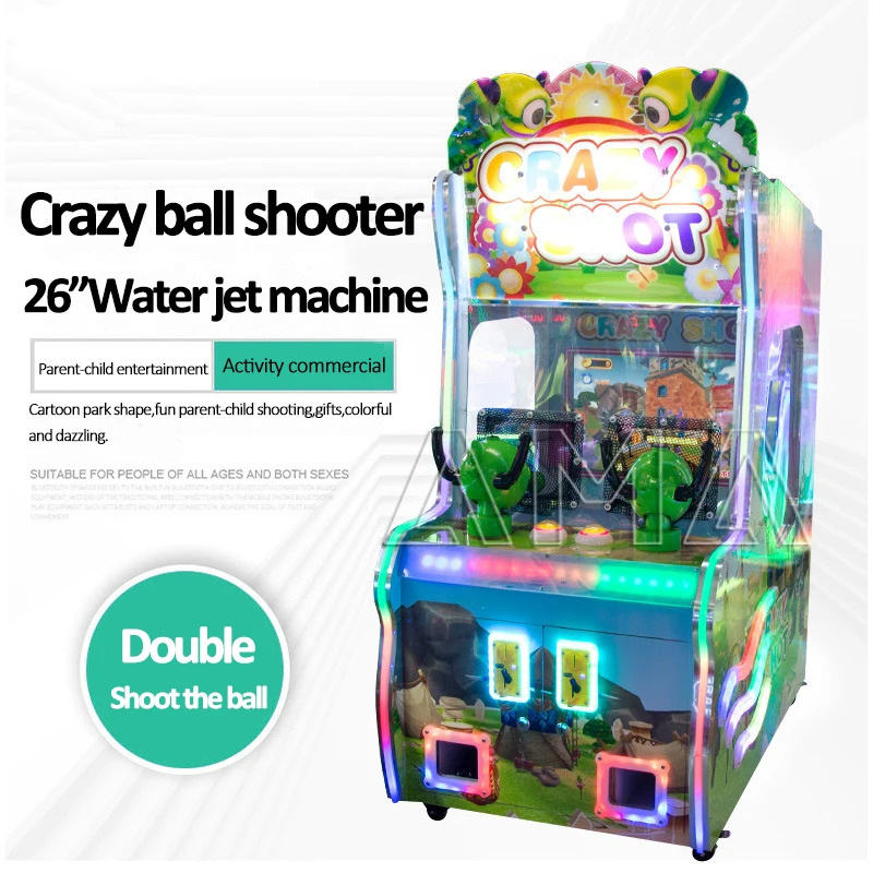 Coin Operated Arcade Crazy Shot Ball Shooting Game Machine Ball Shooting Kids Game Machines For Sale