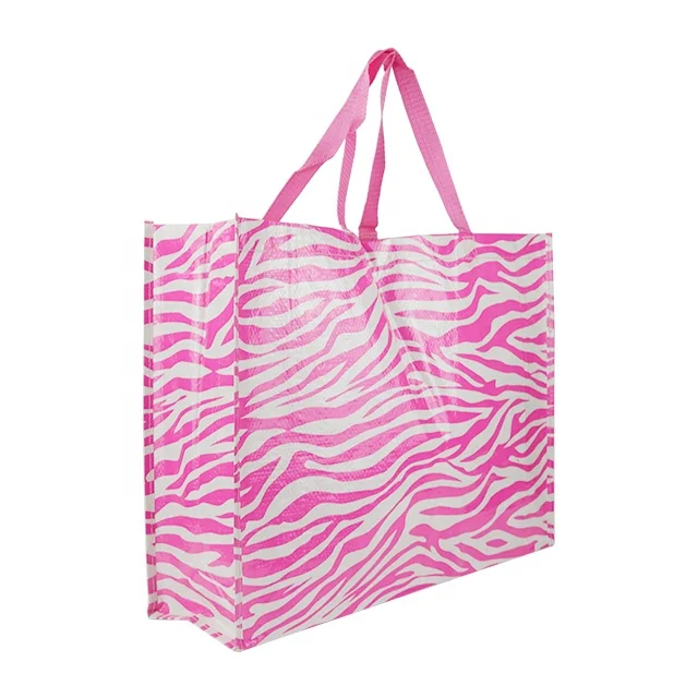 OEM/ODM Shopper Tote Customized Zebra Pattern Lamination Shopping Cheaper PP Woven Bag