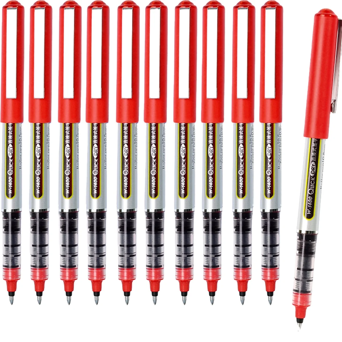 WQN Wholesale 0.5mm Gel Pens Straight Liquid Quick Drying Roller Pen in Office Signature Black Blue Red Ballpoint Pen Styles