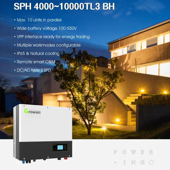 Инвертор Growatt 10000 Вт 230 В 400 3 фазы двойной MPPT солнечный инвертор 10