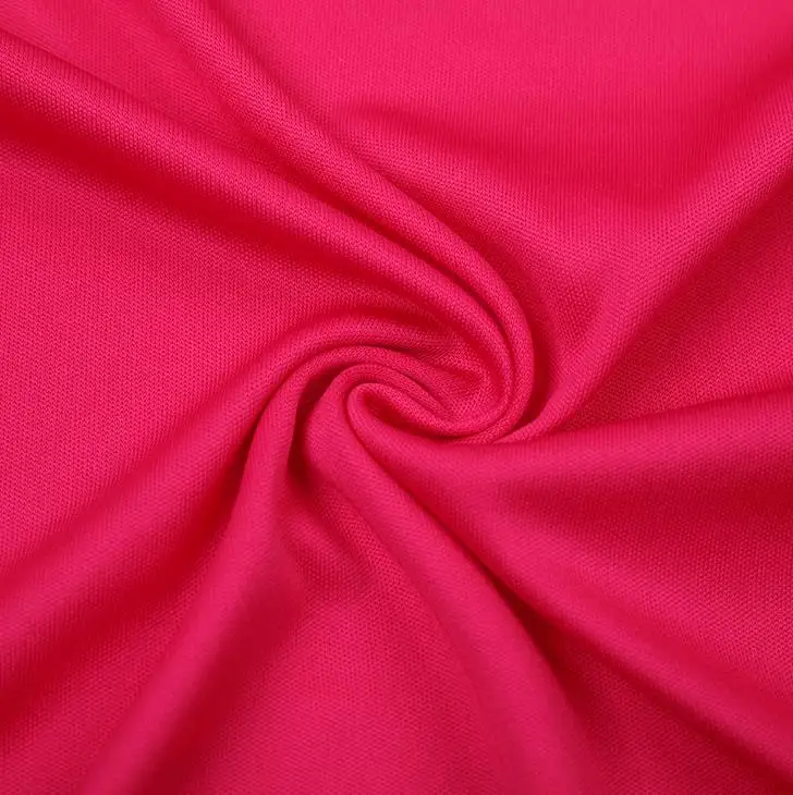 100% Polyester Knit Interlock jersey Fabric for Sportswear T-shirt Football  weave fabric