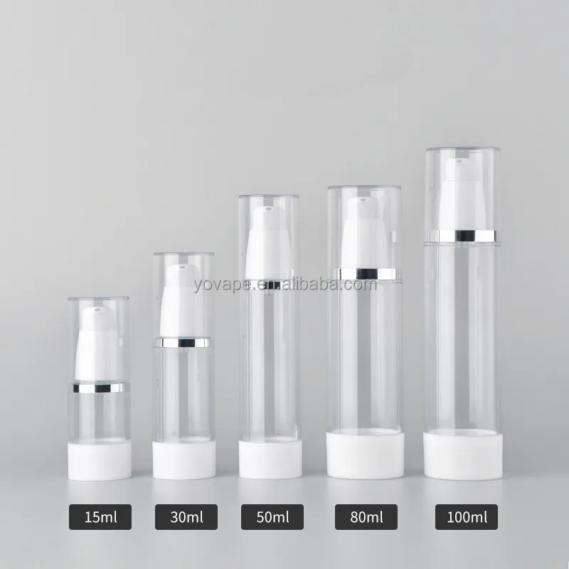 AS Vacuum Airless Travel Mini Dispenser Empty Clear Press Lotion Pump Bottles Cosmetics Skincare Fine Mist Spray Plastic Bottle