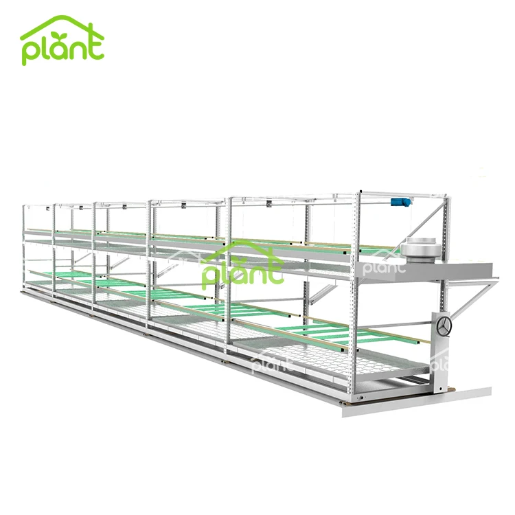 Оптовая продажа, вертикальная стойка для выращивания растений 4x8 футов, аэропоника, двойной столб, вращающиеся столы, многоуровневый гидропонный скользящий стол для выращивания растений