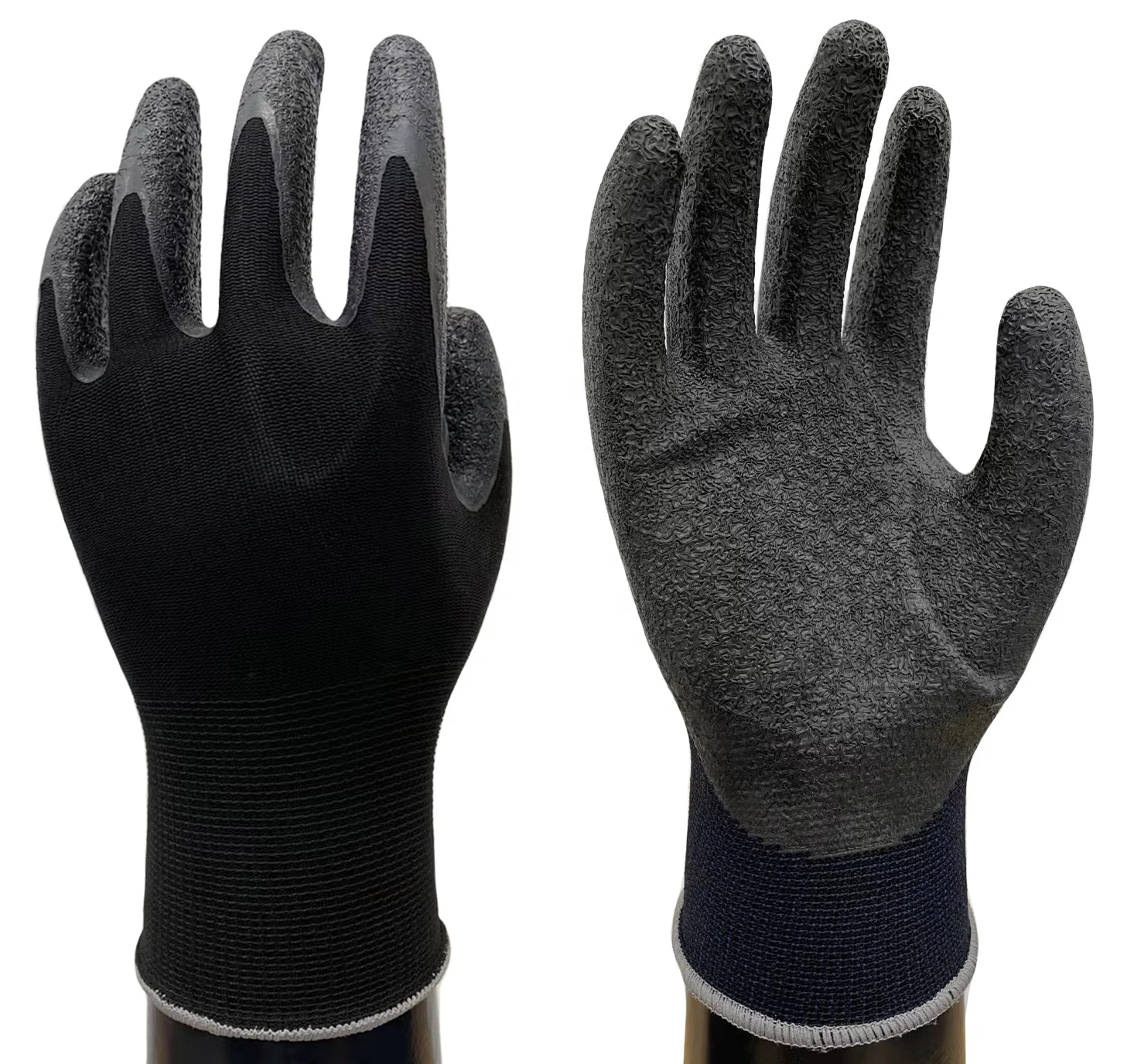 13G Red Polyester Lining With Anti-slip Latex Coated Wholesale Work Gloves made in china for Assembly  Worker