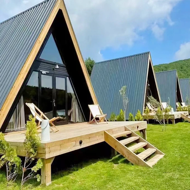 Camper Hotel Homestay крошечные модульные передвижные бревенчатые каюты съемный треугольный деревянный дом сборный