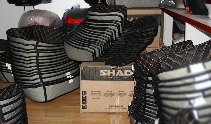 New design pvc leather 3d waterproof motorcycle trunk mat