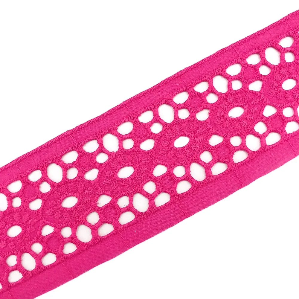 African Cotton Lace  Trim With Holes Voile Lace 100 Cotton Italian Lace Fabric