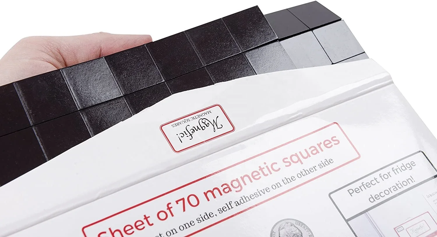 Peel & Stick Magnetic Sheets Self Adhesive Magnetic Squares Flexible Sticky Magnets