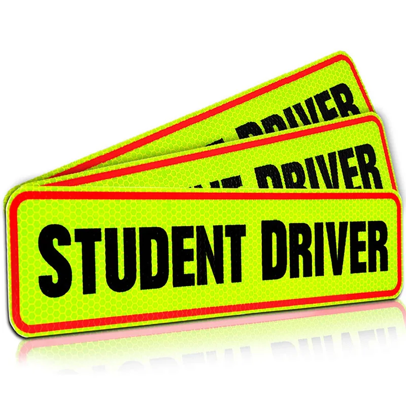 ETIE NEW design customized student driver magnetic reflective waterproof decal stickers vehicle decor accessories