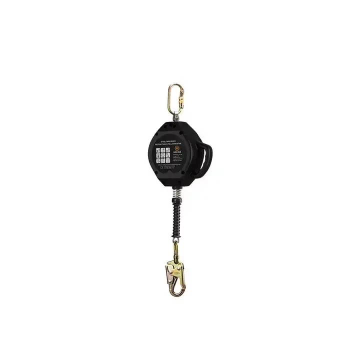 Professional Outdoor Adjustable Fall Protection Safety Line Rope With Energy Absorber Safety Harness Alloy Steel single Lanyard
