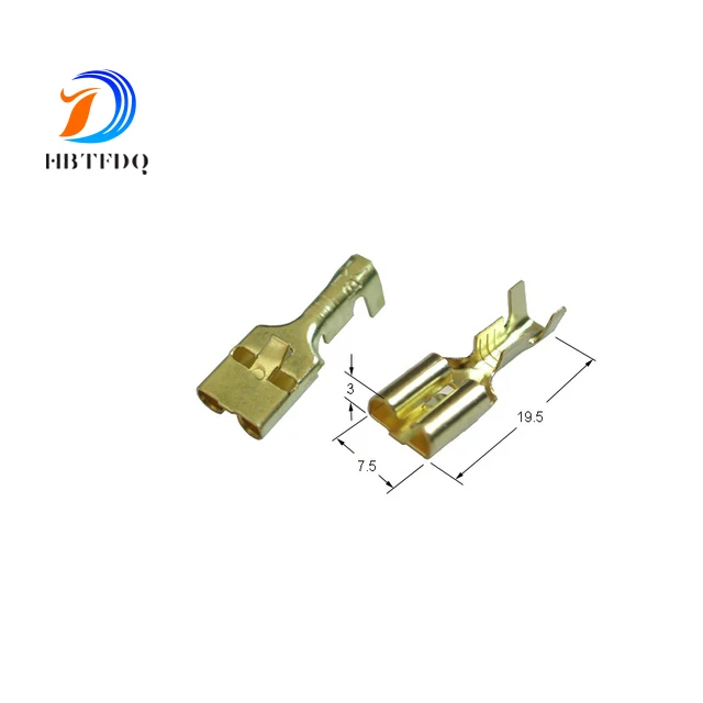 Terminal Connector 6.3mm Pin Auto Electric Material Type of Electrical Copper Crimp Terminal