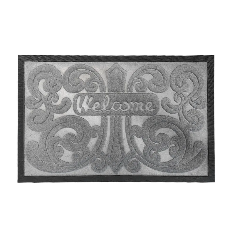 Cheaper outdoor rubber door mat for entrance waterproof polyester indoor outdoor door mat large non-slip mats