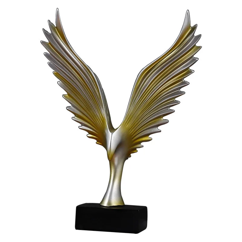 
New Kawaii Angel Wings Art Resin For Home Office Decoration Dapeng Wings Statue Resin Crafts Soaring Angel Statue Decoration 