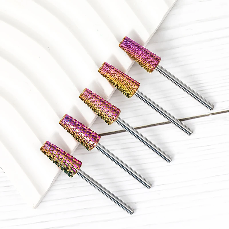 Professional Nail Supplies Manicure Pink Nail Drill Bits High Quality Custom Logo Mermaid Super Cut Nail Drill Bit