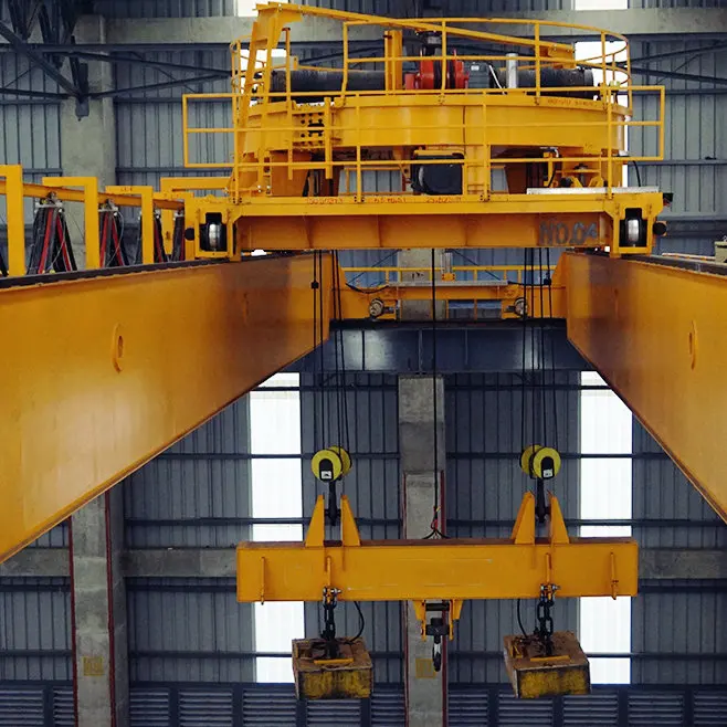 15t Warehouse used Electric Lifting Magnet Crane Double Girder Overhead Crane for Lifting Steel Bars
