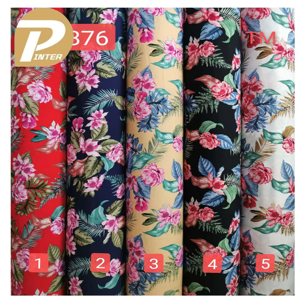 High Quality Factory Price Ready Goods Customized Printed 100% Rayon Viscose Modal Fabric