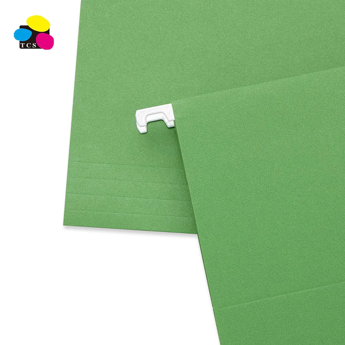 
High Quality Eco-Friendly Customize Logo Green Color Conference Paper Suspension/Hanging File Folder For School Office 