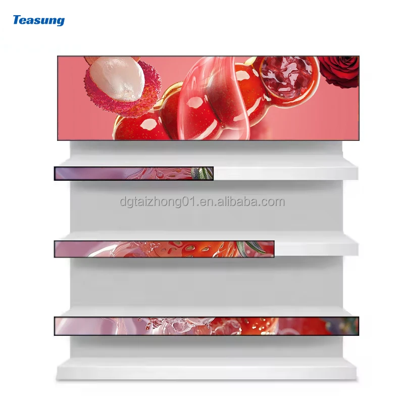 Advertising Display Shelf Edge Stretched Bar LCD Screen LED Moving Sign19.5inch led signage displays for  Factory wholesale