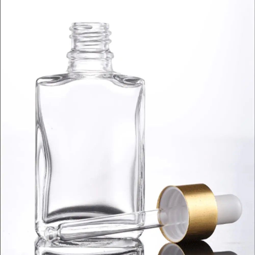 1Oz 1 Oz 15Ml 30Ml 30 Ml 50Ml 50 Ml 100Ml 100 Ml Square Rectangle Clear Black Essential Oil Perfume Empty Glass Dropper Bottle