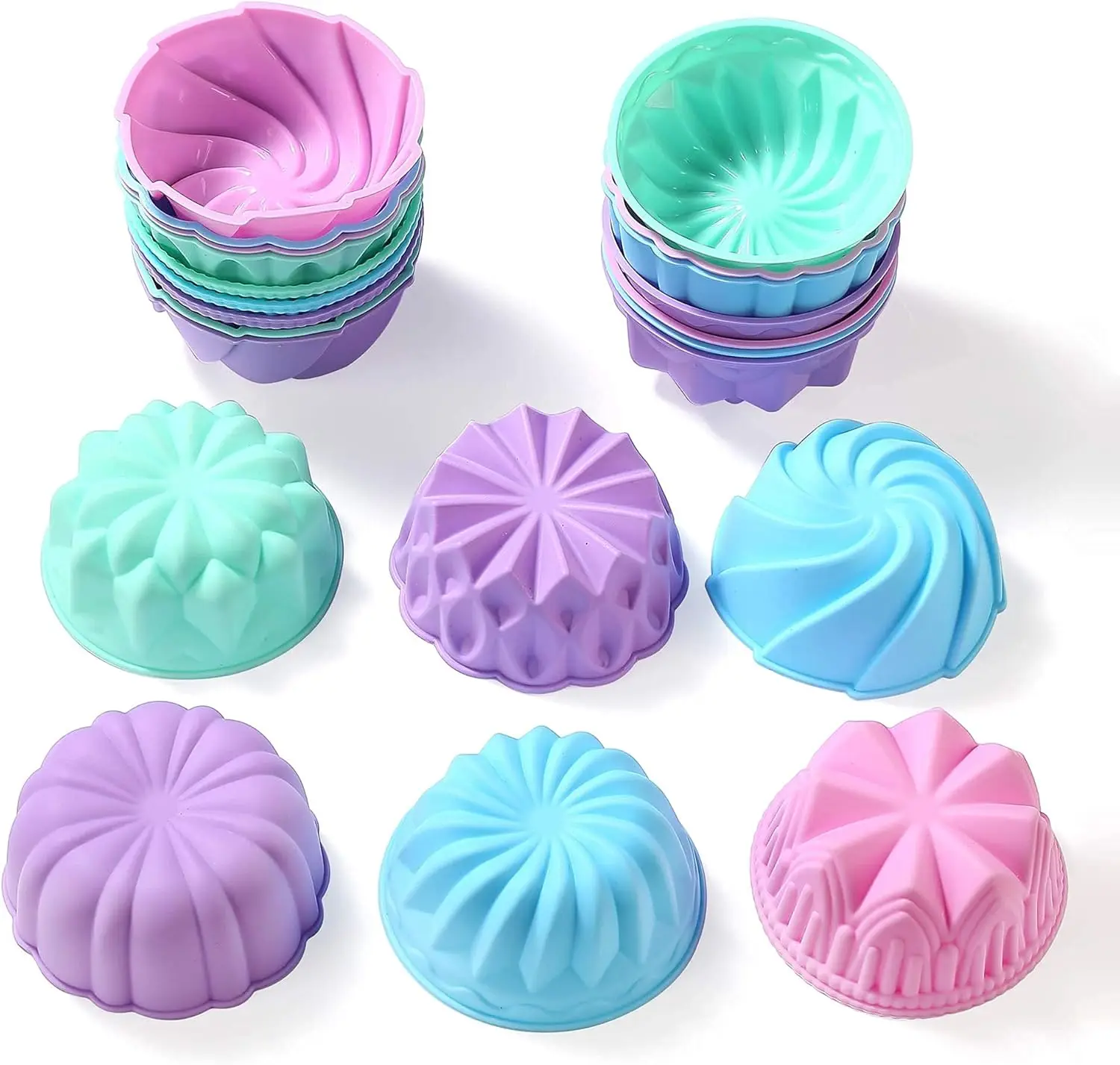 3D Chocolate Mold Silicone Bakeware Creative Hand Soap Mousse Cake Number-Shaped Muffin Pan Decorating Decoration