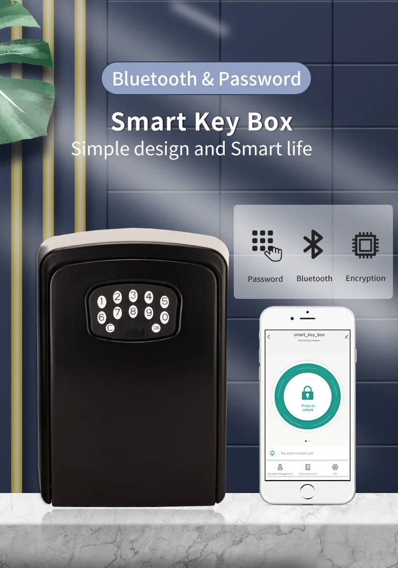 Smart Secured Lock Box  Electronic Digital Security Safe Lock Box with App Remote Control Smart Password Lock