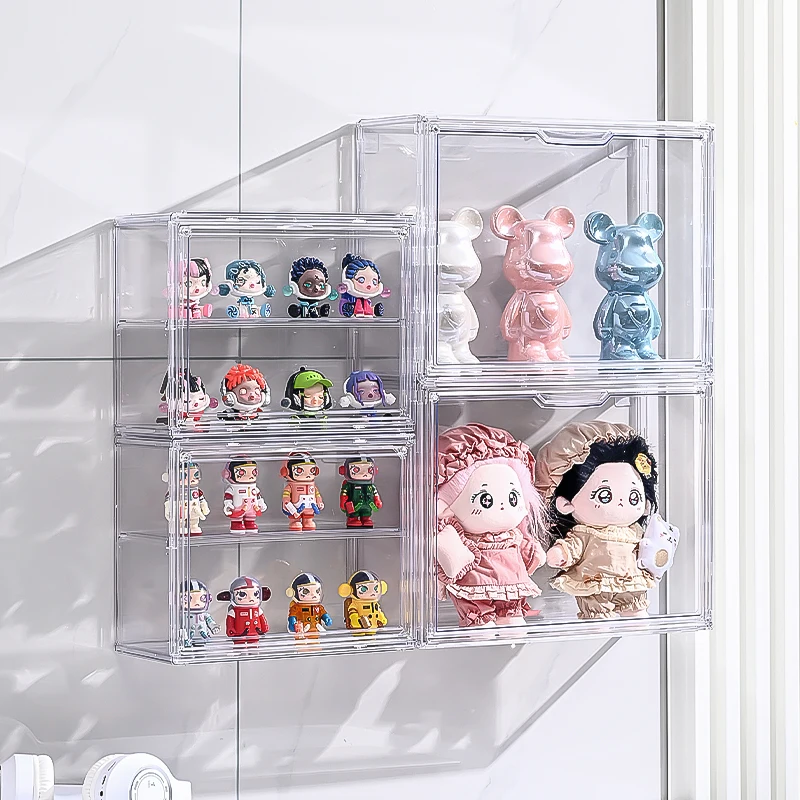 Hot Sale Clear Acrylic Display Case Dustproof Model Toy Showcase Action Figures Show Box Manual Models Storage Box