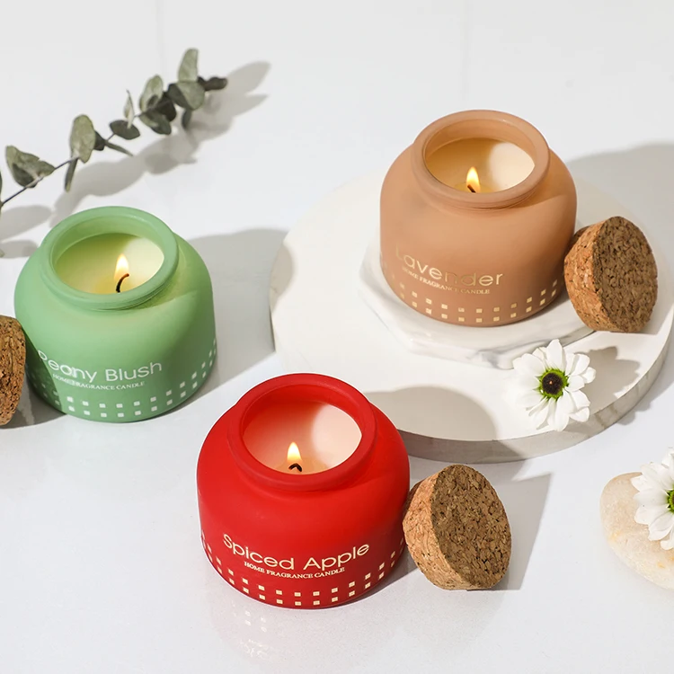 colorful 7 day glass candles church memorial religious candle Scented Candles Private Label