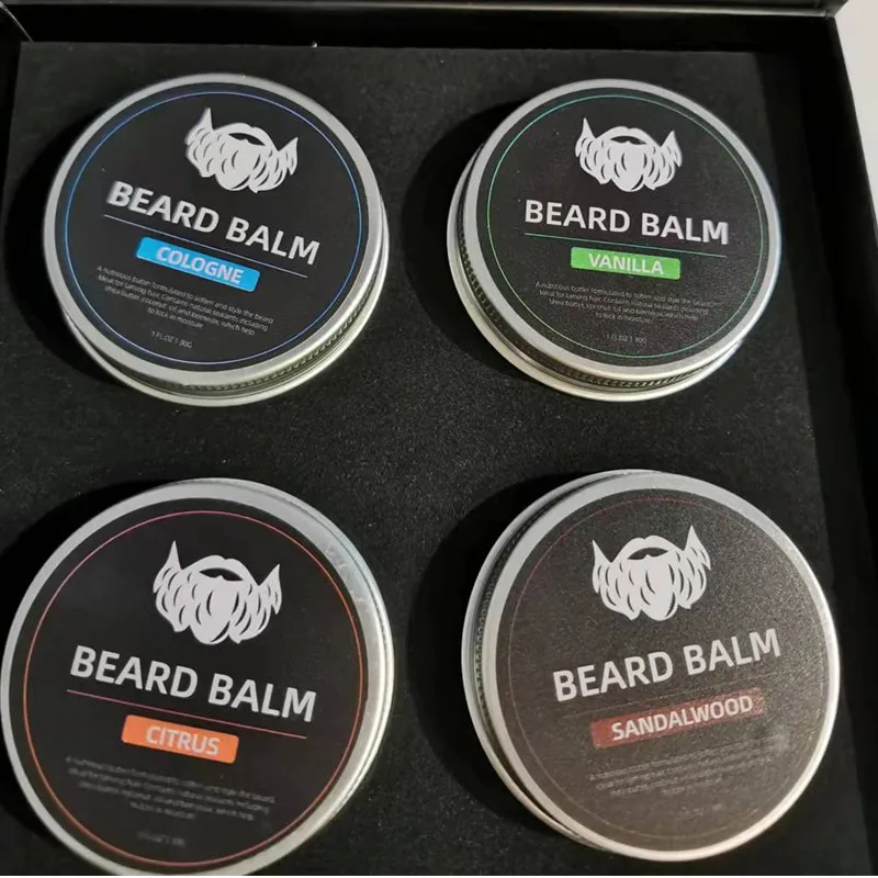 8 Fragrance Oem Man Best Private Label Mens Growth Care Beard Balm Set