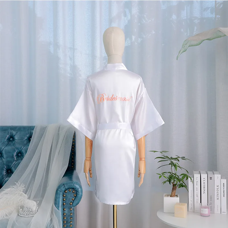 2022 женские пижамы высокого качества на заказ женское атласное шелковое кимоно для невесты халаты пикантные подружки женская одежда