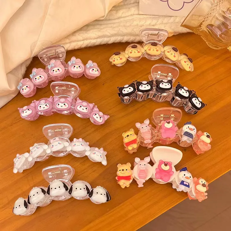 Jiamu Лидер продаж маленькие зажимы для волос Sanrio акриловые с утиным клювом BB милые Нескользящие аксессуары