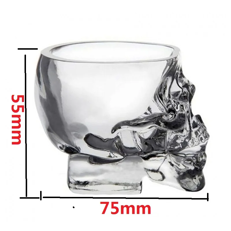 shot skull glass clear quartz cup skull bar crystal skull head vodka cup 75ml