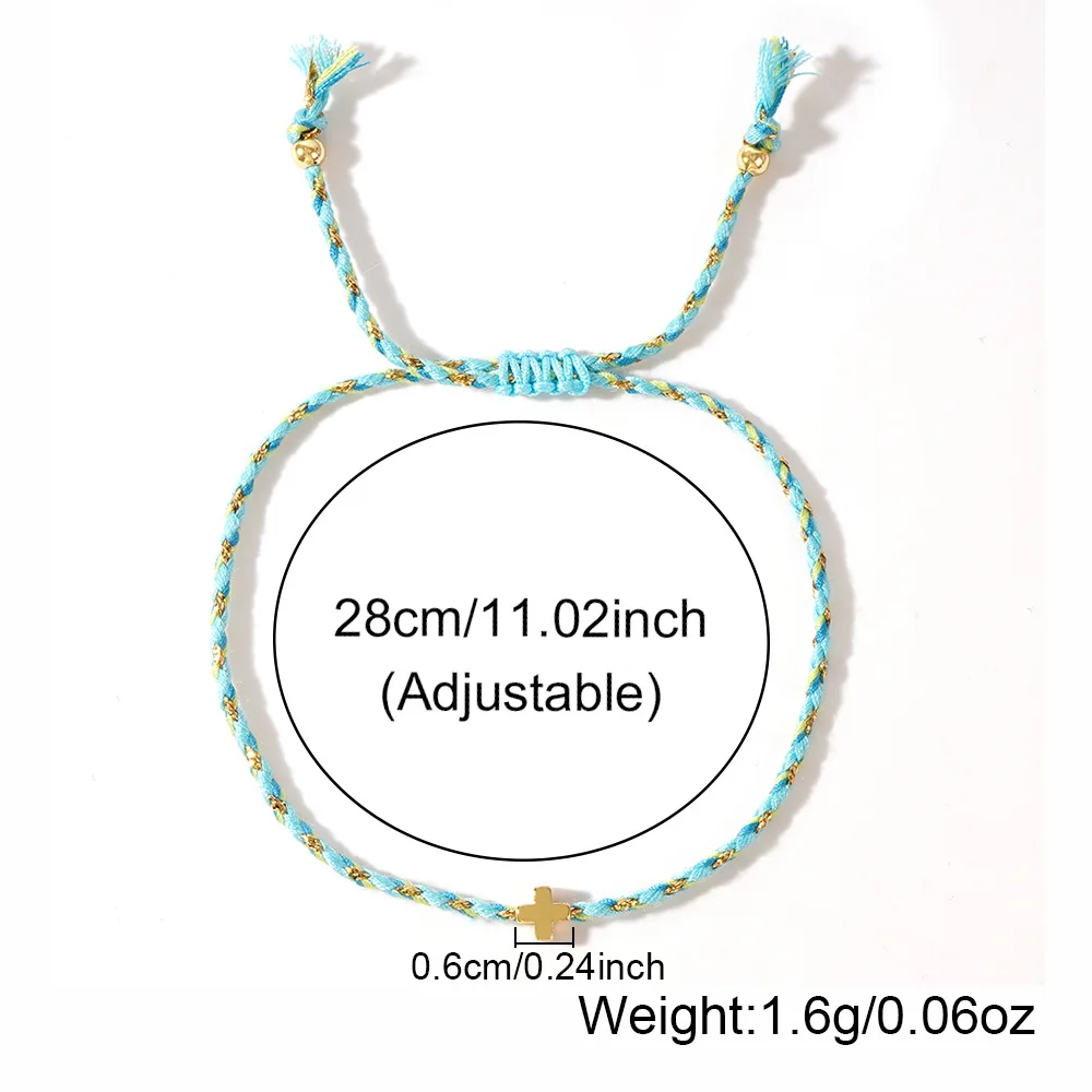 Go2boho 2024 Hot Selling Minimalist Jewelry Women Fashion Style Boho Handmade woven  Plated Cross Bracelets Bangles Gold gift
