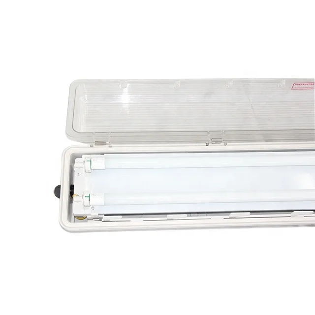 manufacturing explosion proof 2x36w fluorescent light fittings explosion proof liner light with 3 years warranty