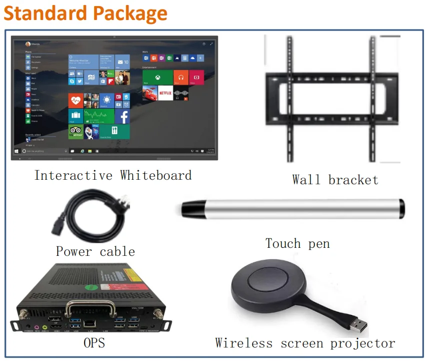 55 65 75 85 98 inch 4K UHD Smart Digital Whiteboard Interactive Chromium OS Touch Screen Board for Classrooms and Business