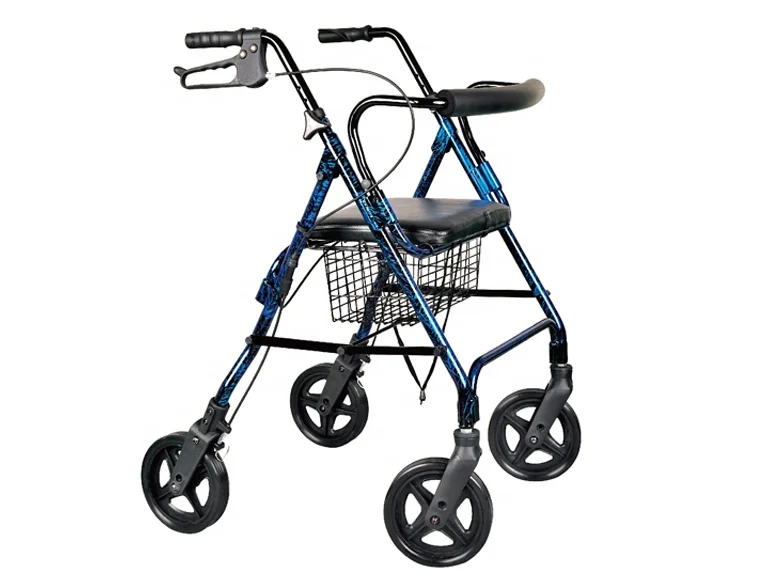 Factory cheap price medical lightweight folding rollator parts walker with seats